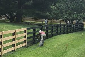 Black Fence Painting Crew